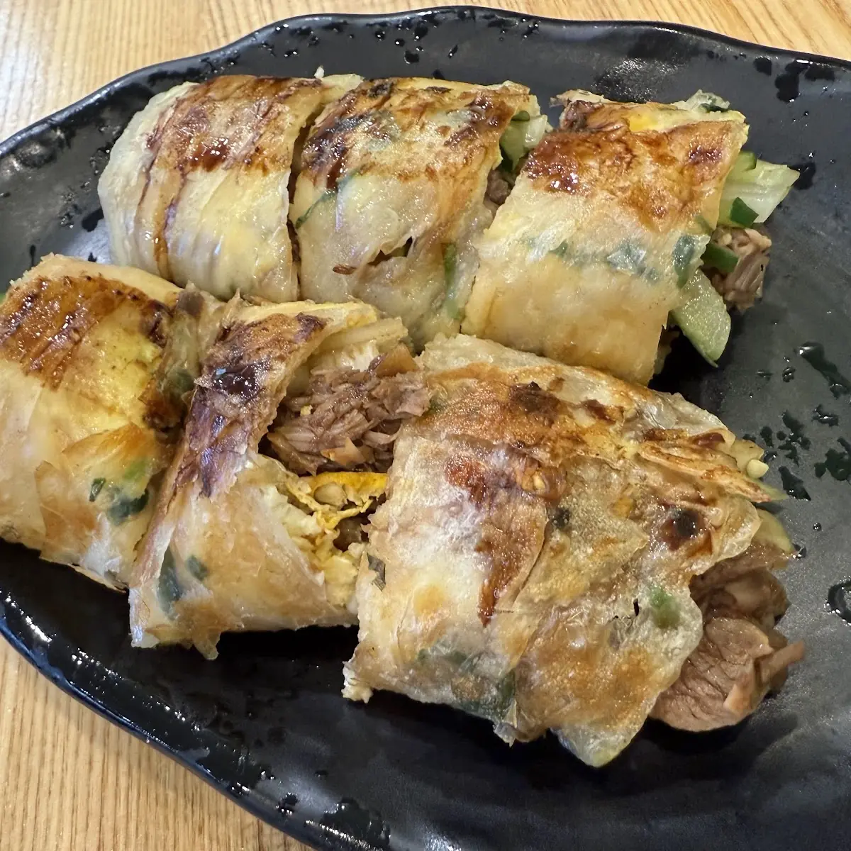 beef egg crepe roll 牛肉卷